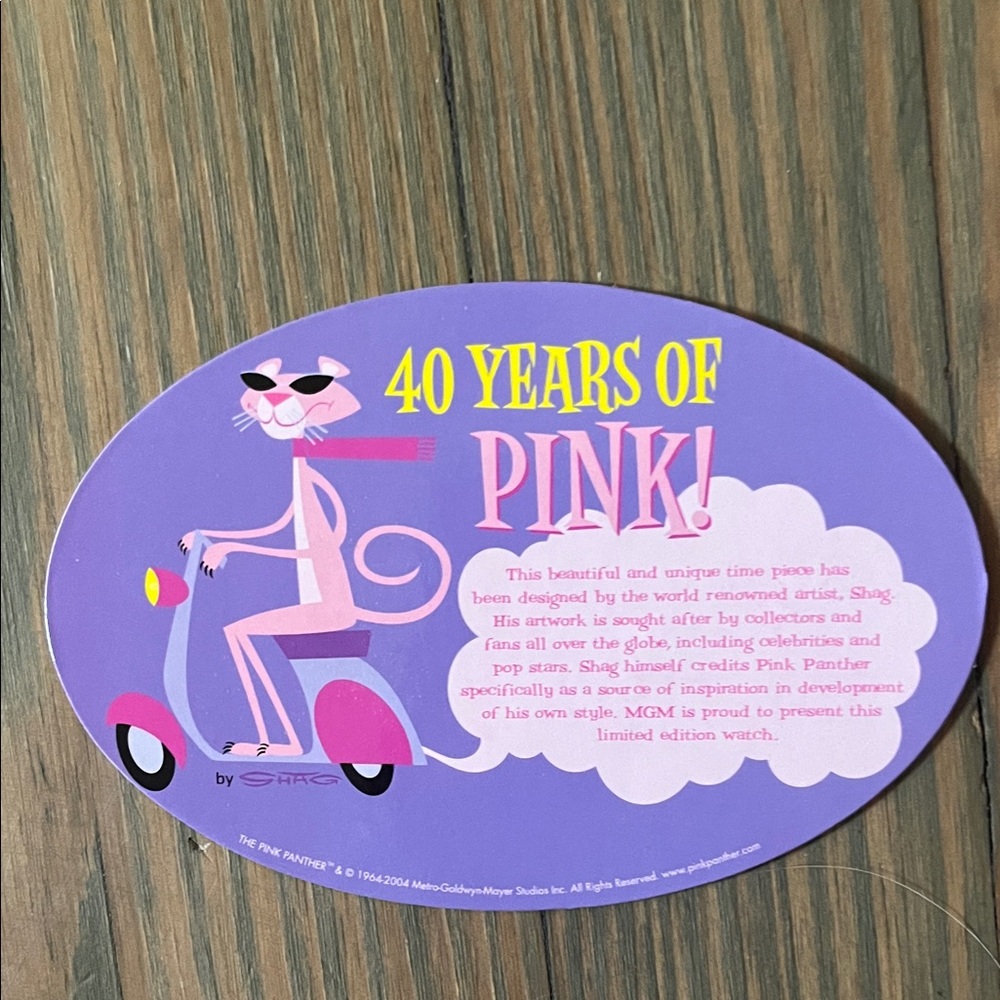 Vintage Avon Pink Panther 40th Anniversary Watch in Collectible Tin - Picture 4 of 5
